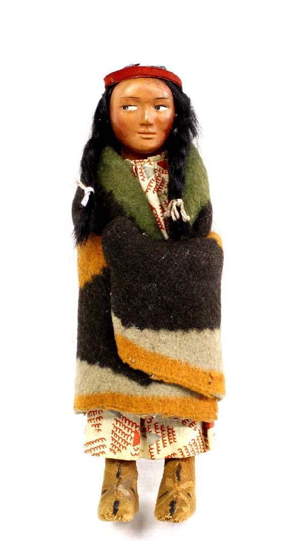 Female Skookum Doll, Rolling Log Designed Blanket (1 of 2)