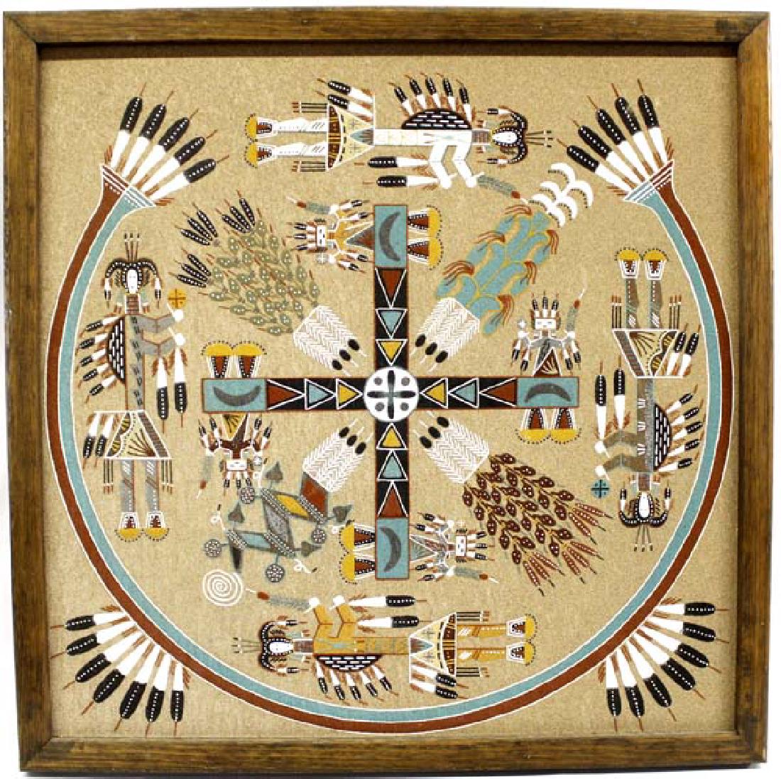 Navajo Sand Painting by Rosabelle Ben