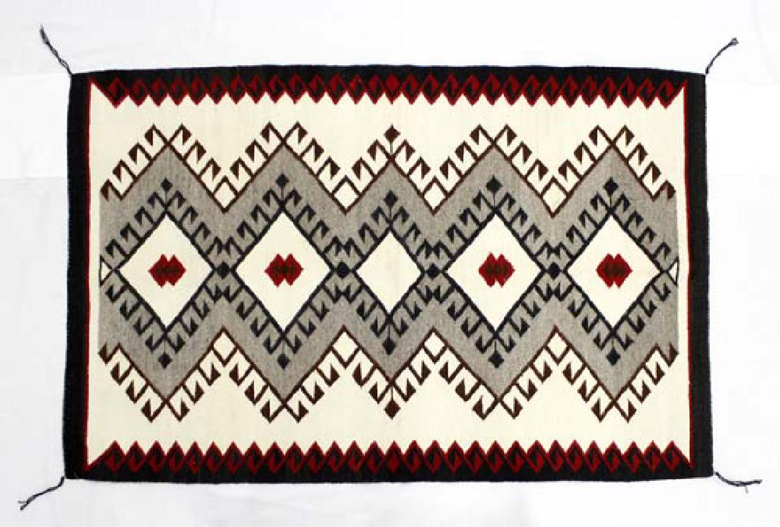 1950 Navajo Ganada Red Wool Textile Rug (1 of 2)
