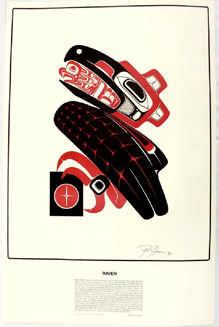 1983 Northwest Coast Raven Print by Barry Herem (1 of 3)
