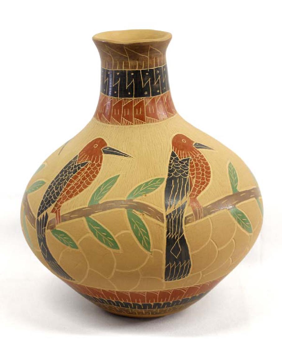 Mata Ortiz Sgraffito Bird Jar by Martha Pinon (1 of 4)