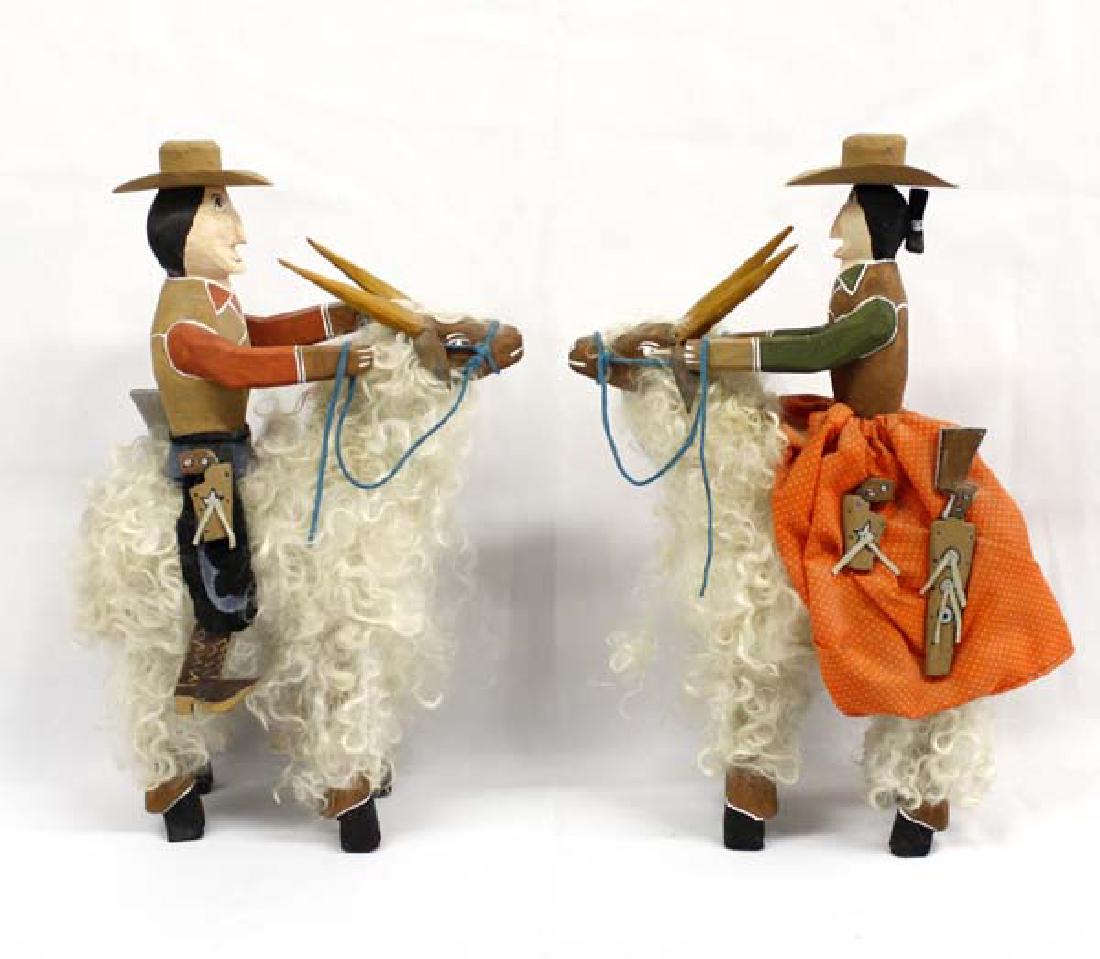 2 Navajo Whimsical Folk Art Carvings by D. Buck (1 of 3)