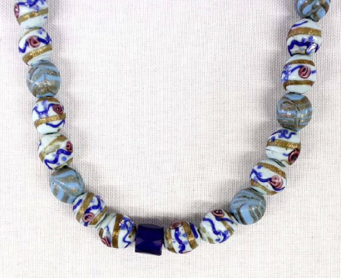 Estate Blue Multi-Colored Trade Bead Necklace (1 of 4)