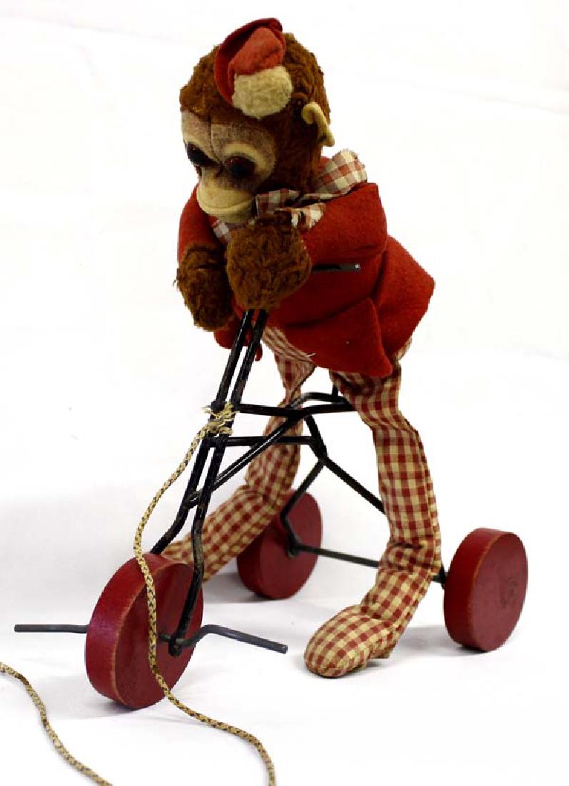 Vintage  Character Cloth  Monkey Pull Toy (1 of 3)