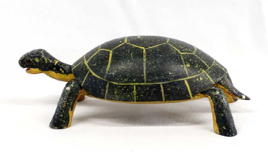 Antique Estate Carved Wood Folk Art Turtle (1 of 3)