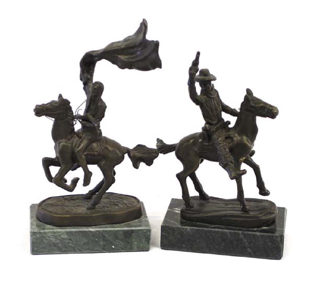 2 Miniature Remington Bronze Statues (1 of 4)