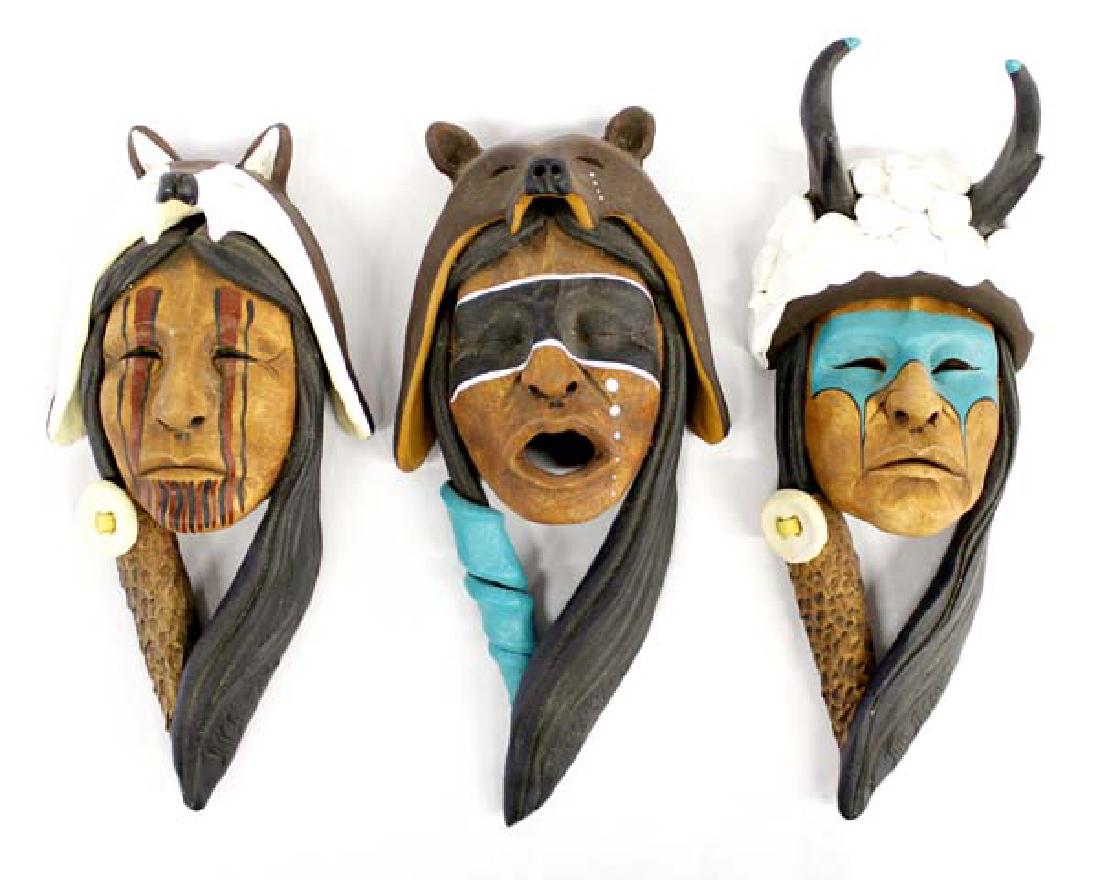 3 Klamath Modoc Ceramic Sculptures by Jim Jackson (1 of 4)