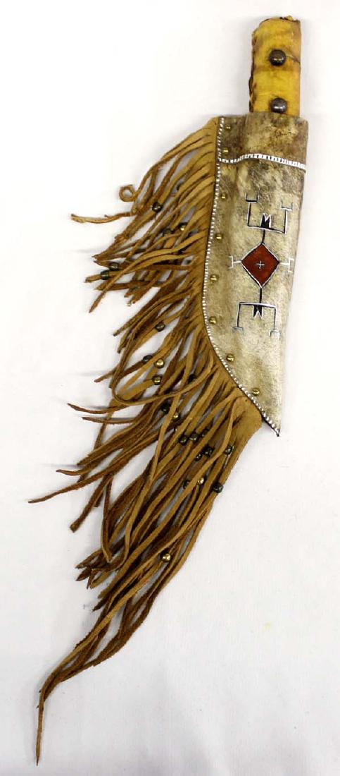 Parfleche Scabbard with Hand Crafted Knife (1 of 3)