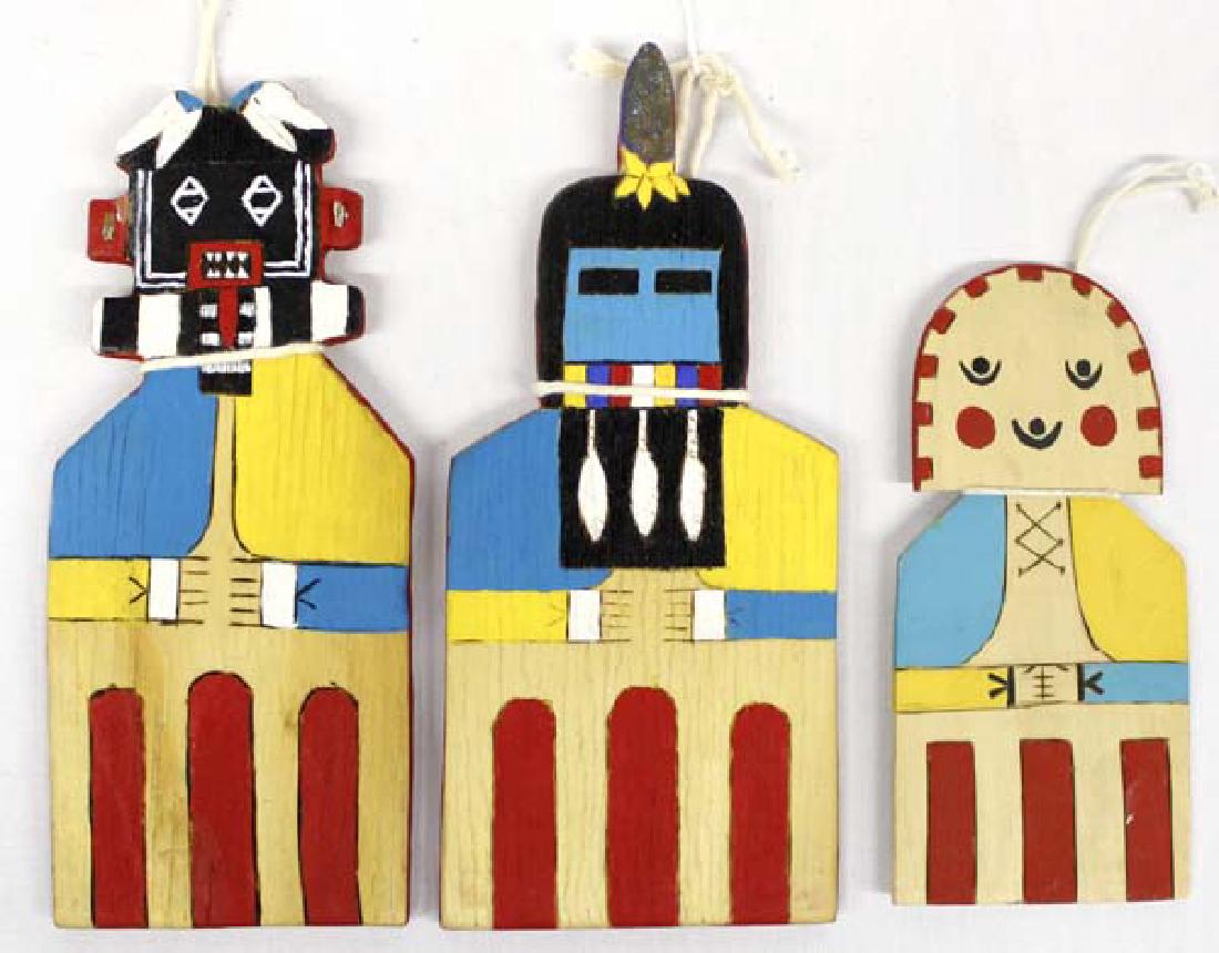 3 Hopi Flat Cradle Board Kachinas (1 of 3)