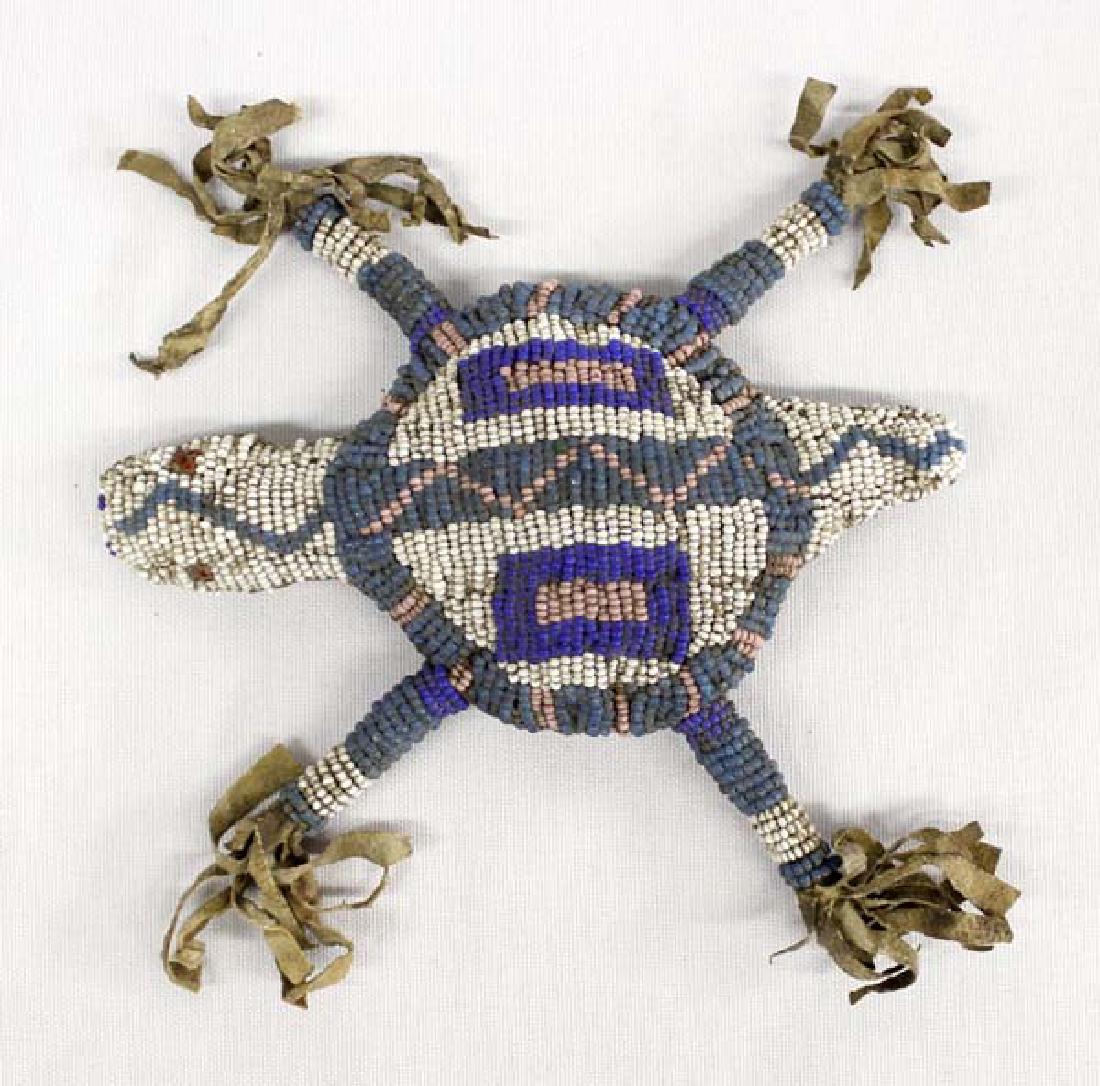 Vintage Plains Indian Beaded Umbilical Cord Fetish (1 of 2)