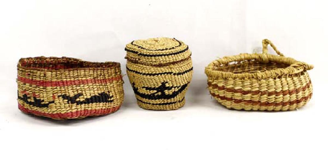 3 Native American Northwest Coast Whalers Baskets (1 of 3)