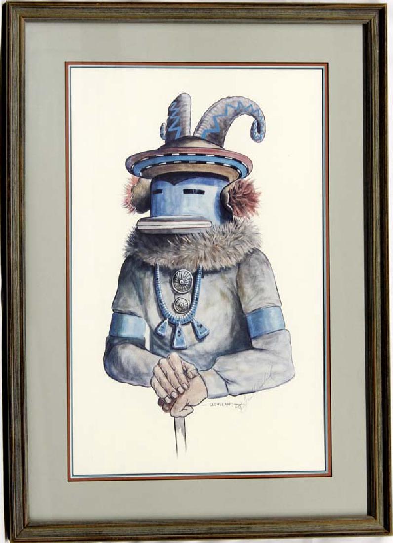 Estate Signed Ram Kachina Print by Fred Cleveland (1 of 3)