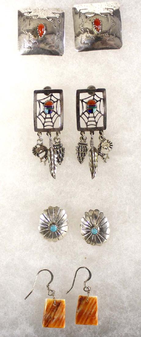 4 Pairs of Native American Earrings (1 of 3)