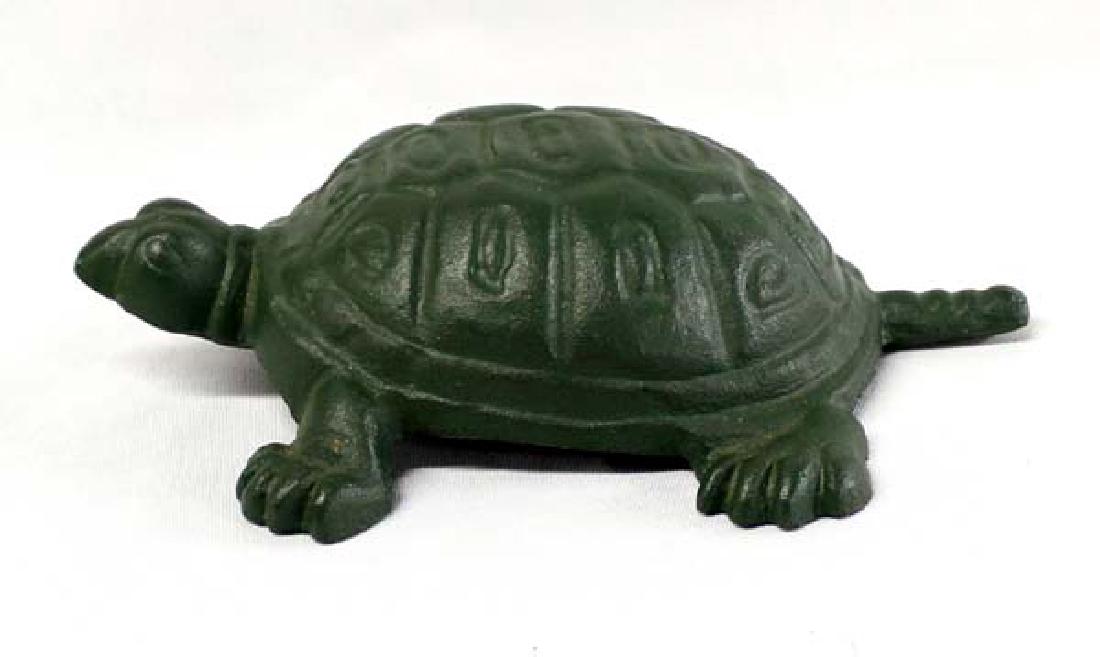 Green Cast Iron Turtle Doorstop (1 of 3)
