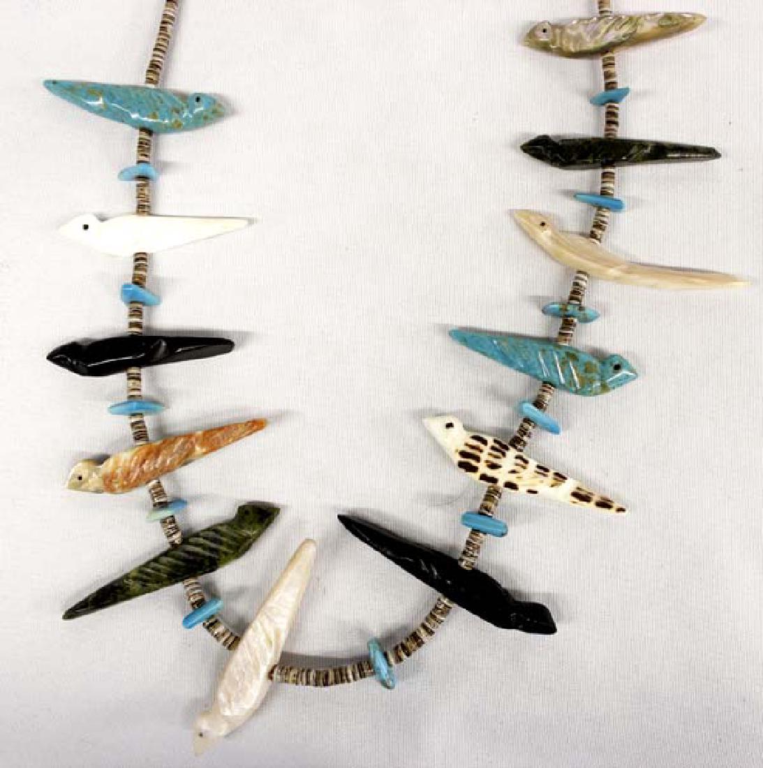 Native American Zuni Large Bird Fetish Necklace (1 of 2)