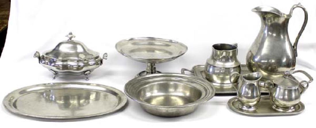 Assorted European Pewter Serving Pieces (1 of 10)
