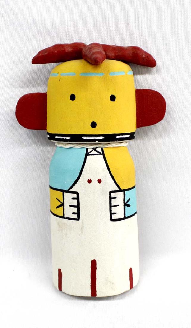 Hopi Cradleboard Kachina by Vincent Timms: Native American Hopi Cradleboard Kachina ''Tsili Katsina'' by Vincent Timms, measures 4.5'' x 7.5'' and is signed by the artist
