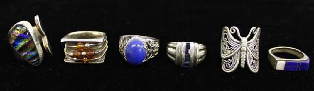 6 Assorted Wholesale Sterling Rings (1 of 6)