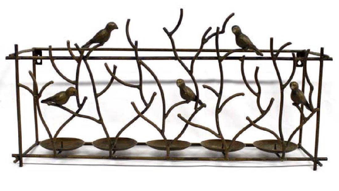 Large Copper Bird Candle Sconce (1 of 2)