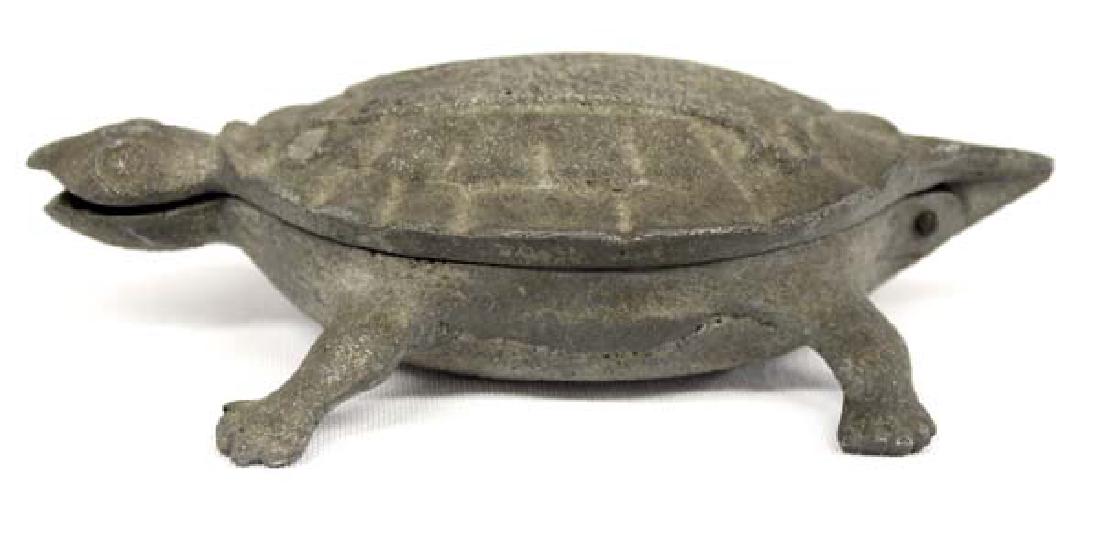 1930 Lidded Brass Match Box Turtle Box (1 of 4)