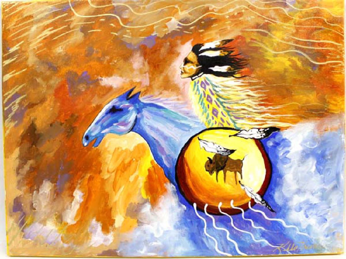 Original Acrylic Painting by Kathy Kills Thunder (1 of 4)