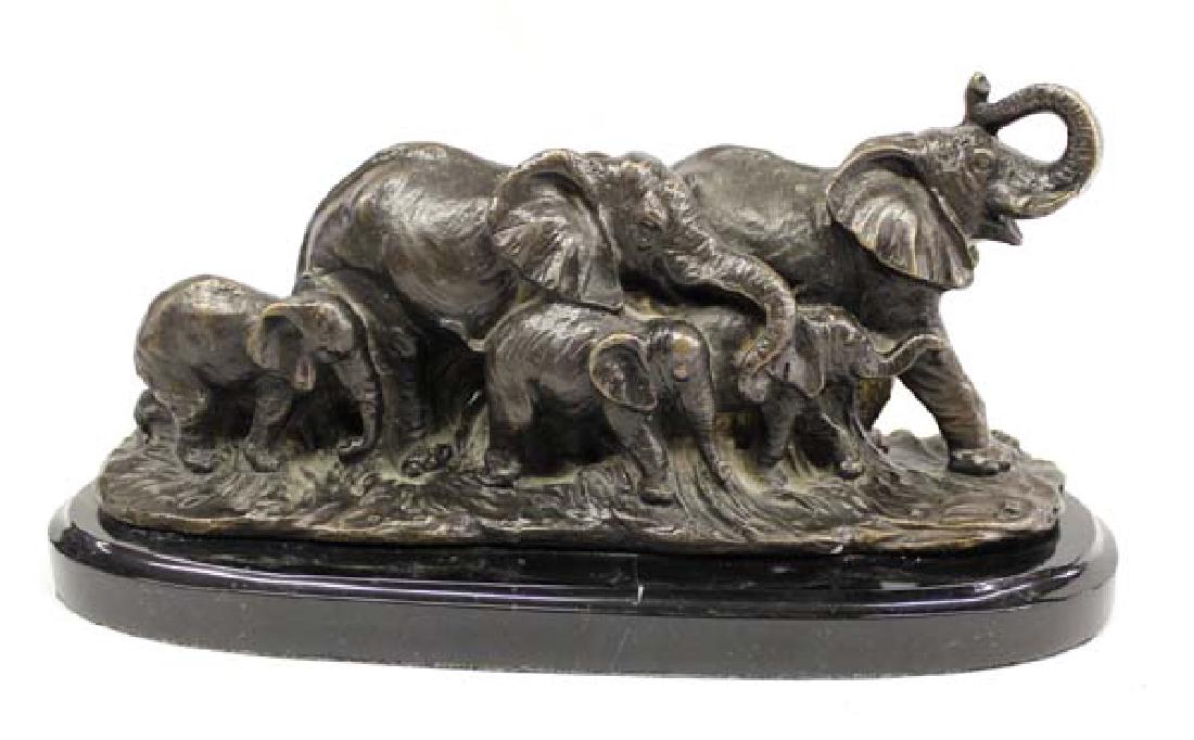 Bronze Elephant Family Sculpture (1 of 3)