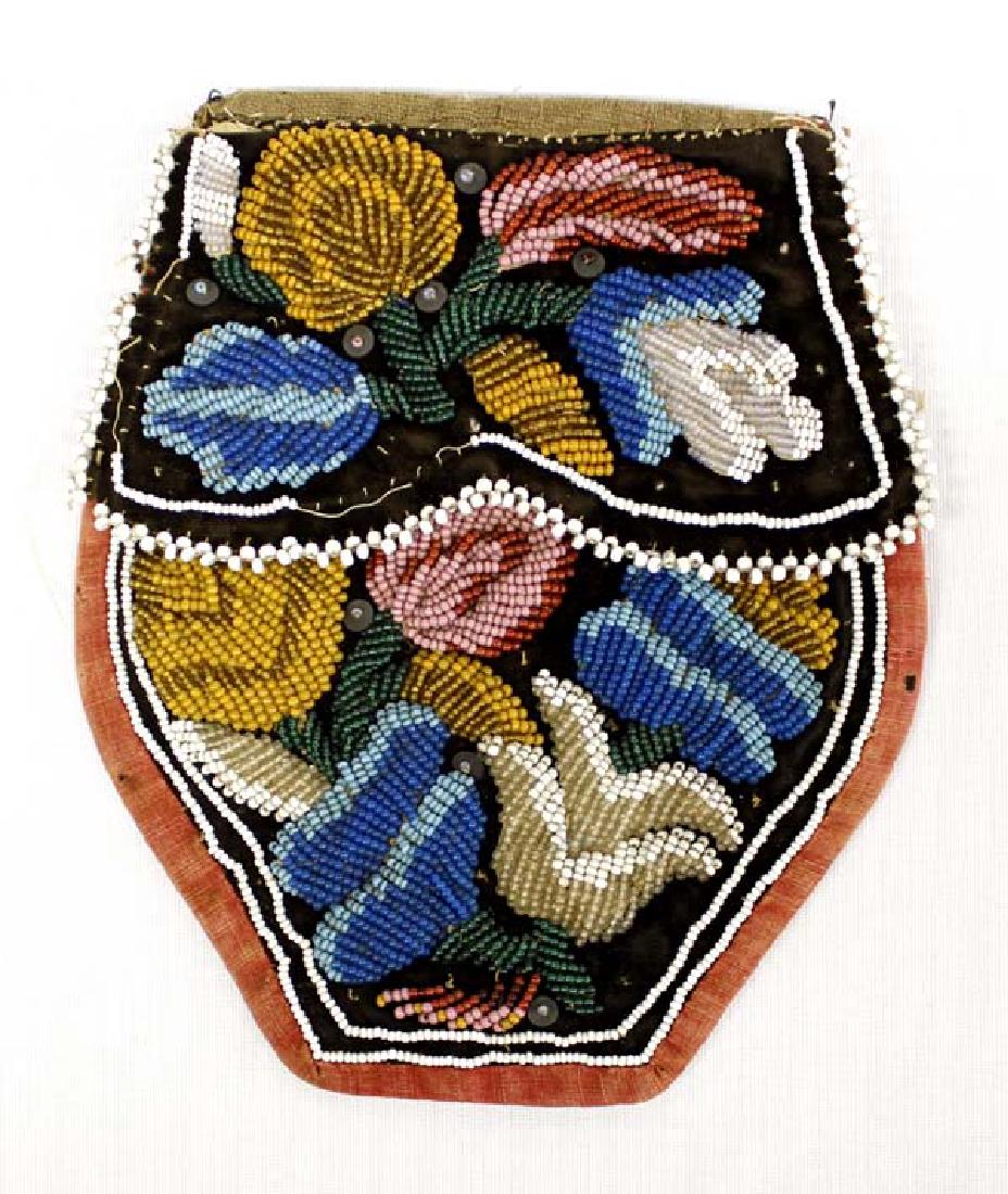 Antique Iroquois Double Sided Beaded Bag (1 of 3)