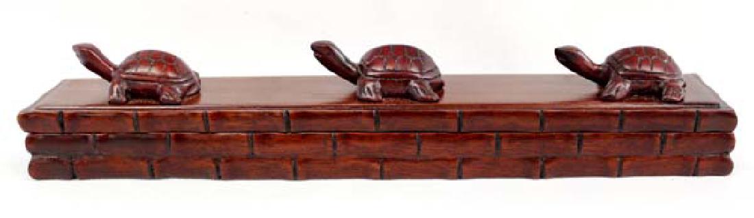 Wooden Chinese Chopsticks in Carved Wood Turtle Box (1 of 4)