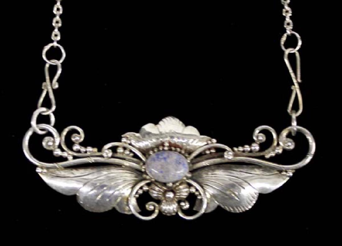Estate Sterling Silver & Boulder Opal Necklace (1 of 3)