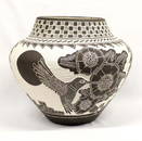Large Acoma Sgraffito Olla by M. & R. Romero