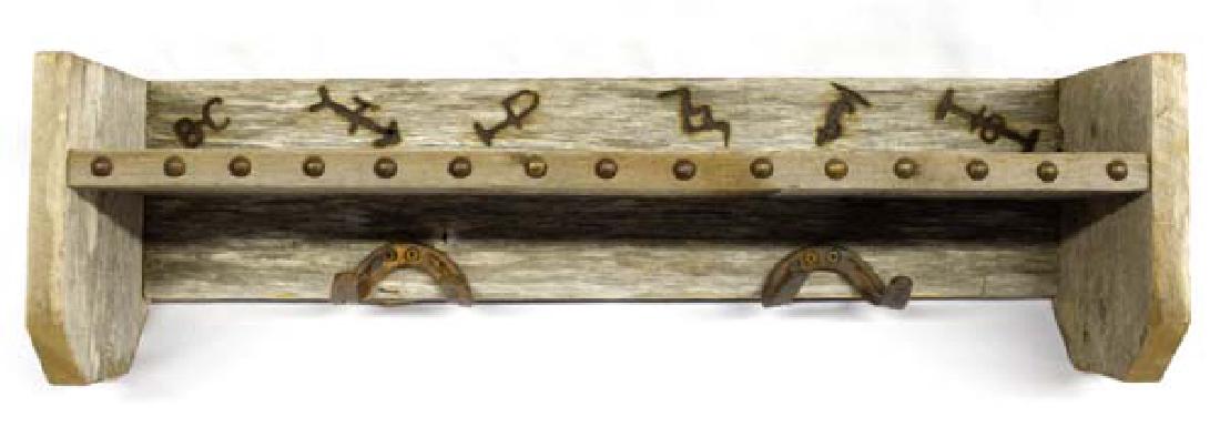 Cowboy Decor Old Barn Wood Shelf (1 of 2)