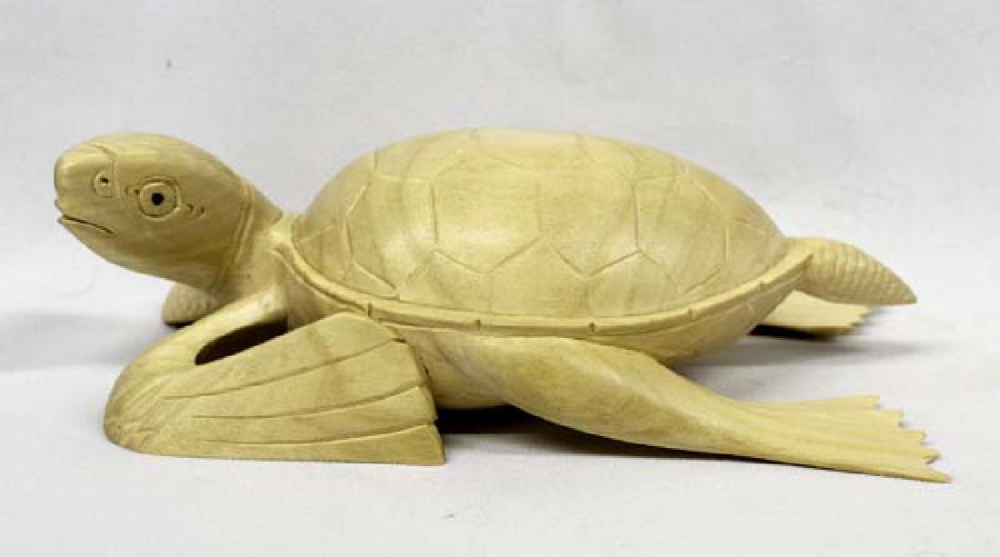 Indonesian Carved Hibiscus Wood Sea Turtle (1 of 4)