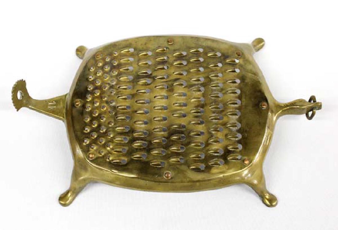 Antique East Indian Brass Turtle Cheese Grater (1 of 3)