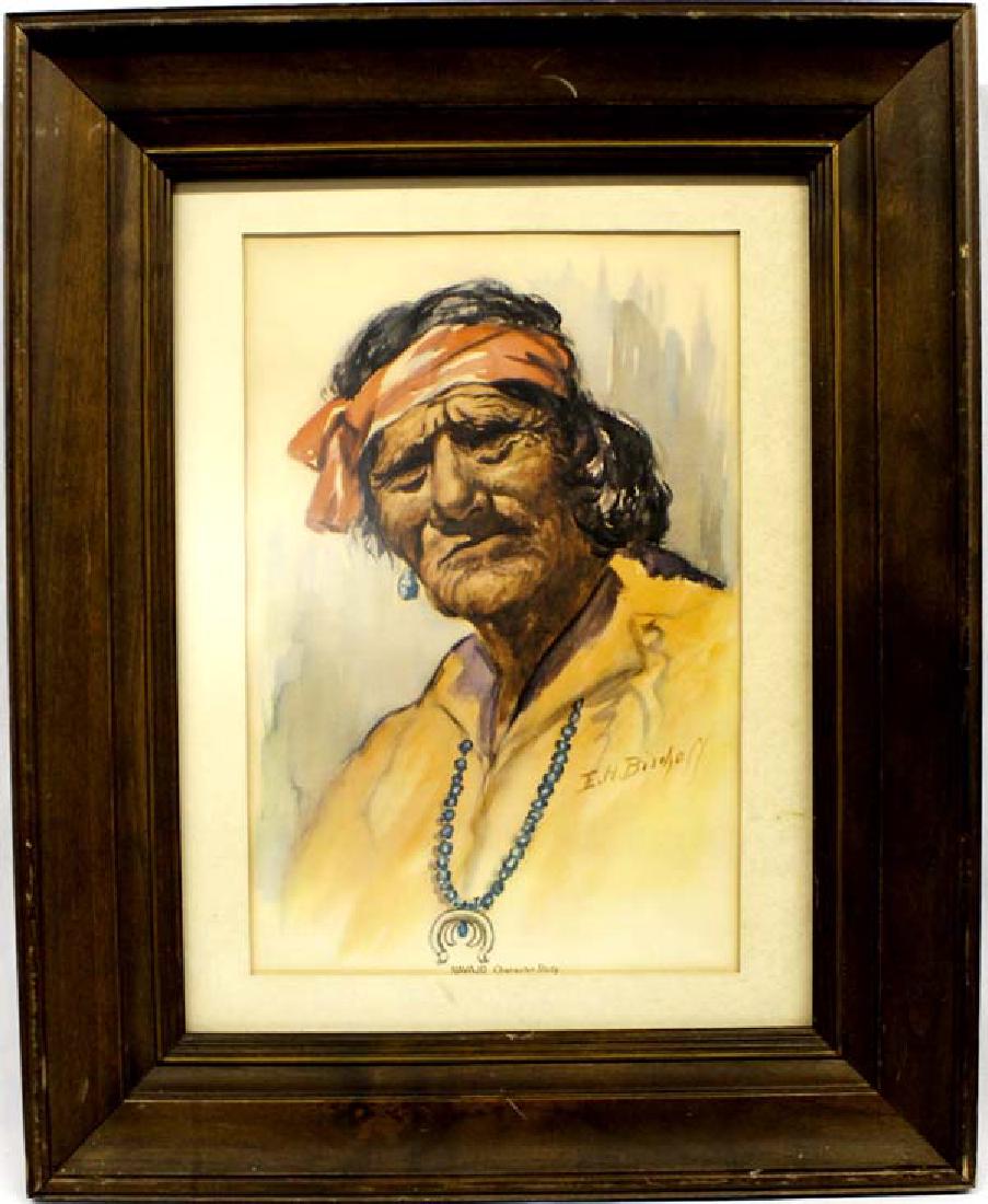 Navajo Character Study Print by E. H. Bischoff (1 of 4)