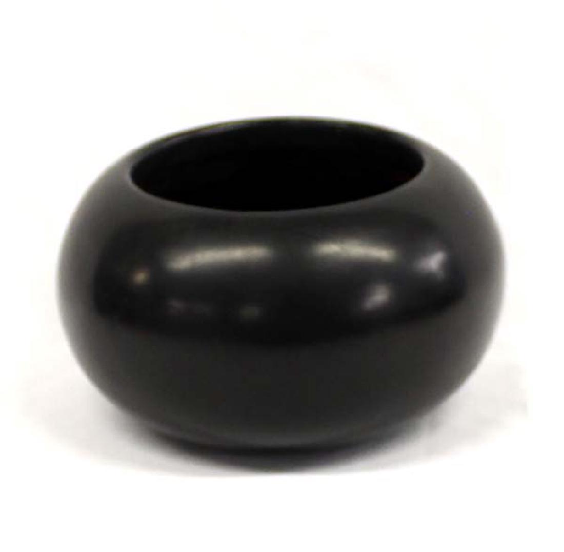 Santa Clara Pottery Bowl by Ernest & Marion: Native American Santa Clara Pottery Bowl by Ernest & Marion Rose, measures 4'' x 7'', signed by artists, very smooth finish