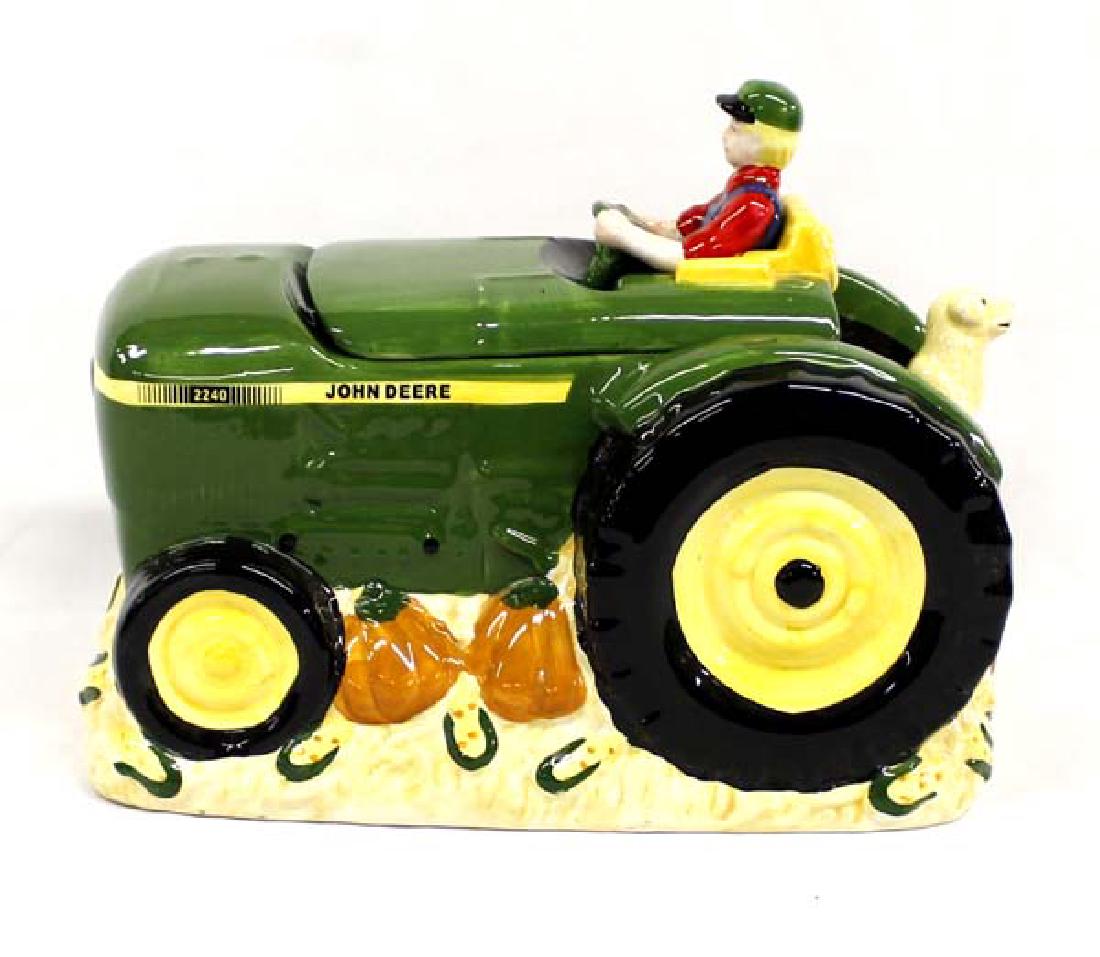 Estate Ceramic John Deer Tractor Cookie Jar (1 of 4)