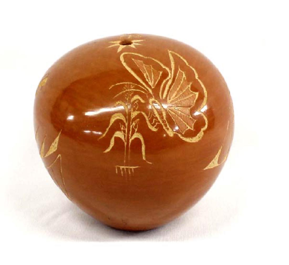 Jemez Carved Pottery Seed Jar by Chinana (1 of 6)