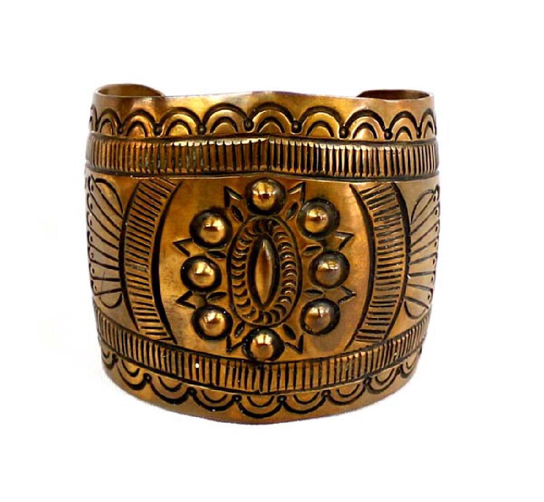 Large Native American Navajo Copper Cuff Bracelet (1 of 4)