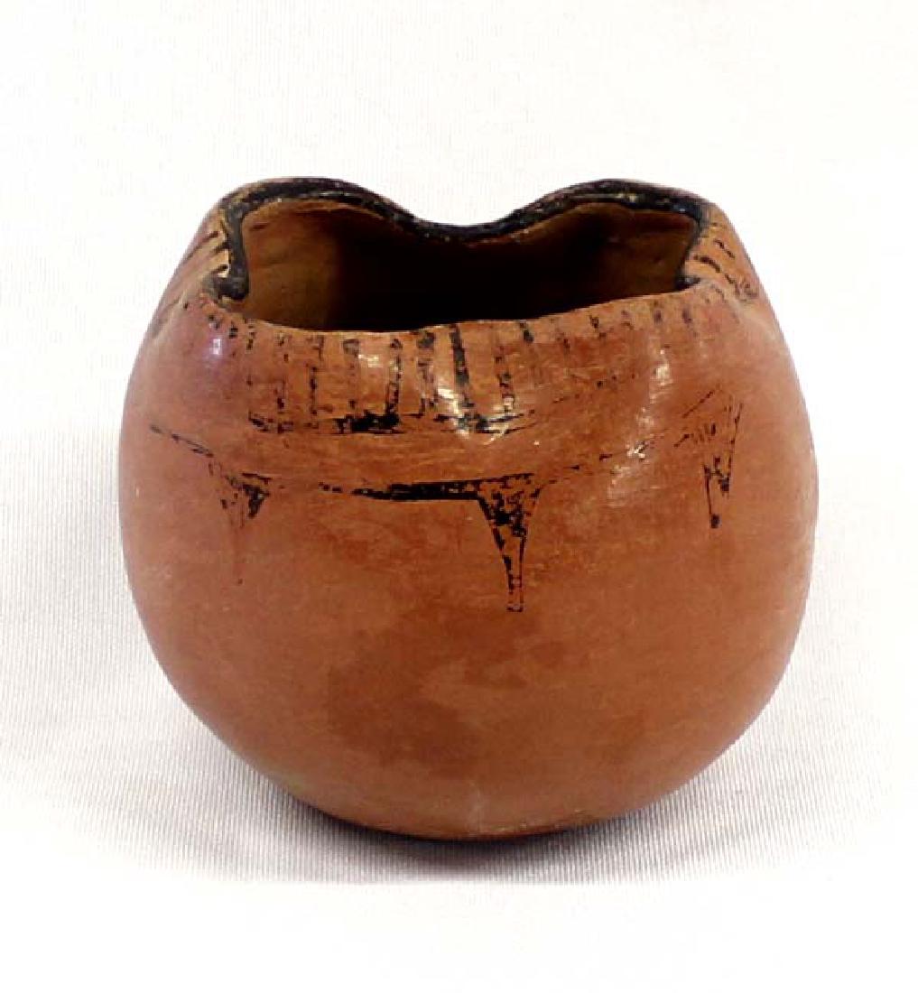 Native American Maricopa Pottery Jar, signed SJ (1 of 3)