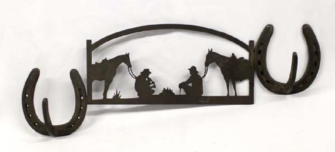 St. Croix Forge Cowboy Wrought Iron Art Coat Rack (1 of 2)
