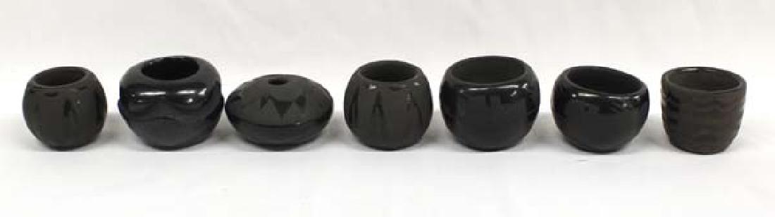 7 Miniature Santa Clara & Tesuque Pottery Jars (1 of 8)