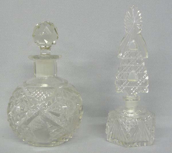 2 Glass Perfume Bottles