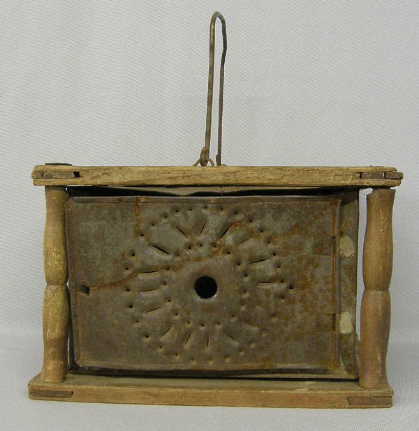 Antique Mennonite Tin Small Critter Carrier