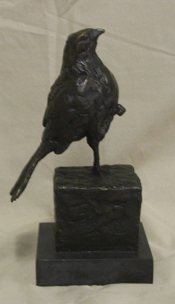 Bronze Bird Statue by artist Milo 8'' : Bronze Bird Statue by Milo 8'' Tall. Base is 3.75'' square. SHI $25.