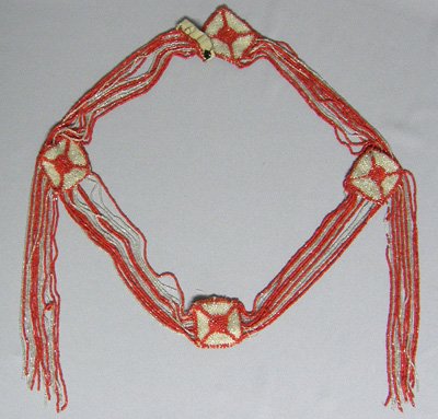 Antique Native American Glass Beaded Belt 37": Vintage Native American Glass Beaded Belt. Measures 37''. SHI $15.