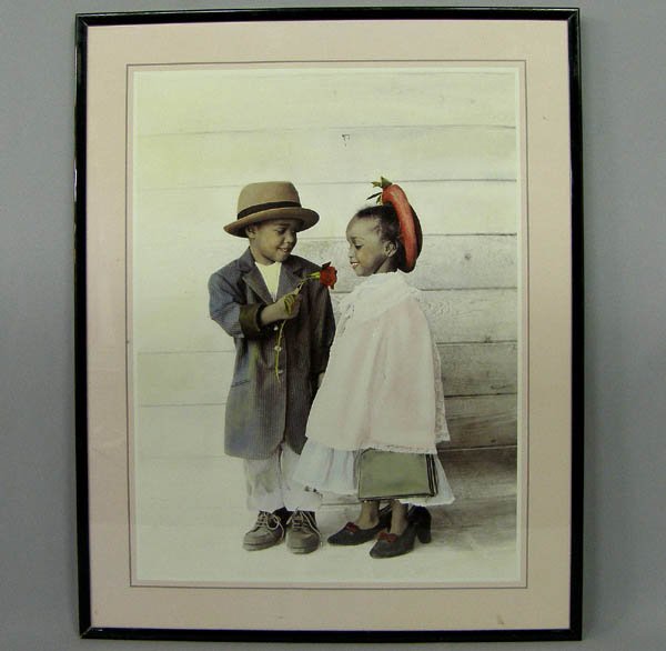 Framed Black Americana Print under Plexiglass16'': Framed Print Under Plexiglass Visual is 16''x12''. SHI $40.