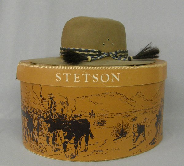 Vintage Stetson Hat in Original Box Size 6.75: Vintage Stetson Hat in Original Box Size 6.75. SHI $25.