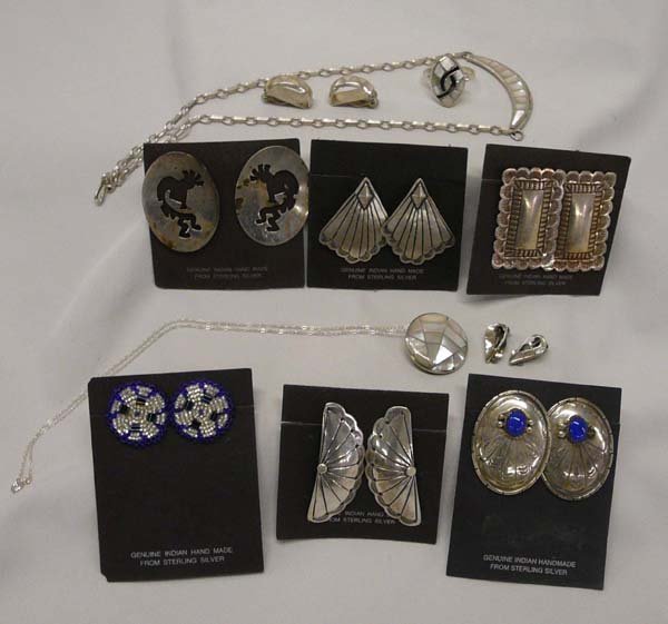 Lot Of Jewelry 8 Earrings, 2 Necklace, 1 Ring