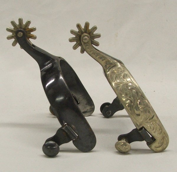 Cowboy Spurs 3 x 5.5'' Rowels 1.25'': Cowboy Spurs measures 3 x 5.5'' Rowels measure 1.25''. SHI $15.