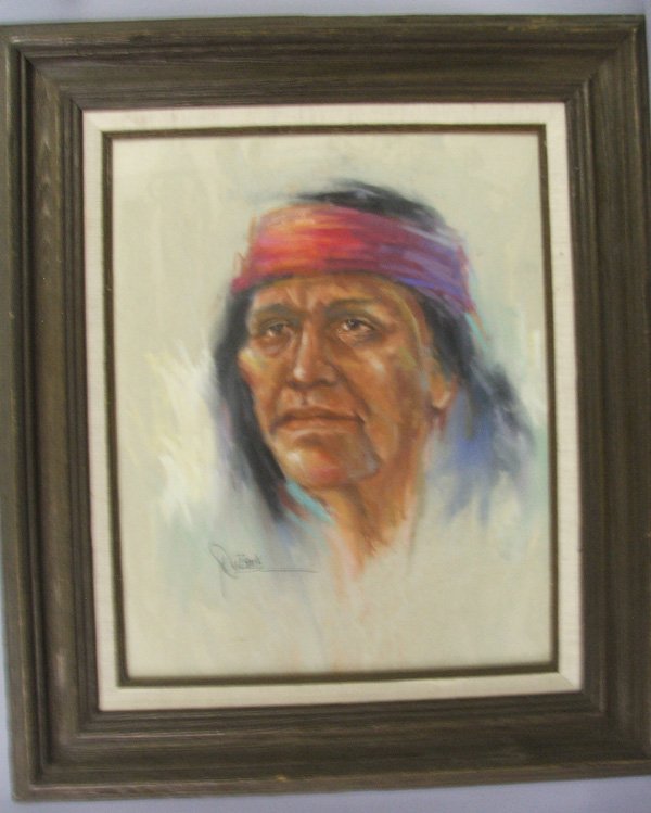 Framed Indian Pictureby DuBois 15 x 19''